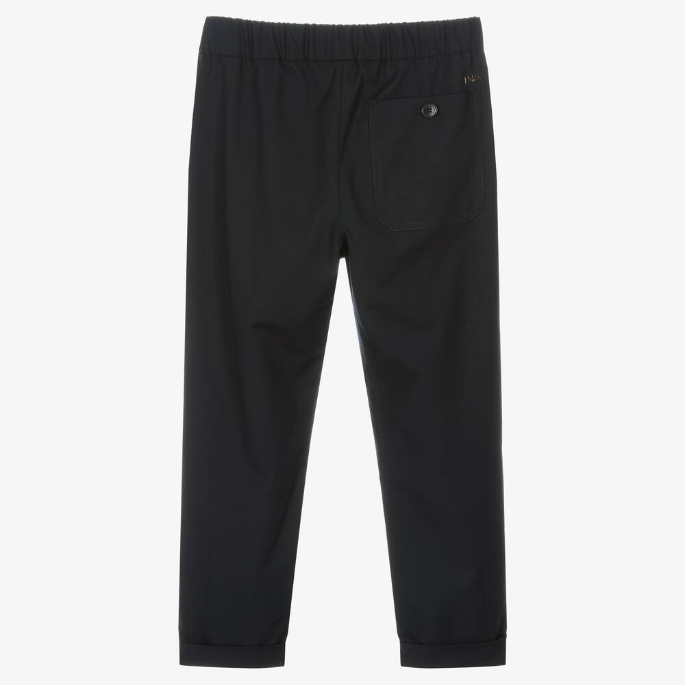 Emporio Armani-Boys Smart Navy Blue Trousers | Childrensalon Outlet