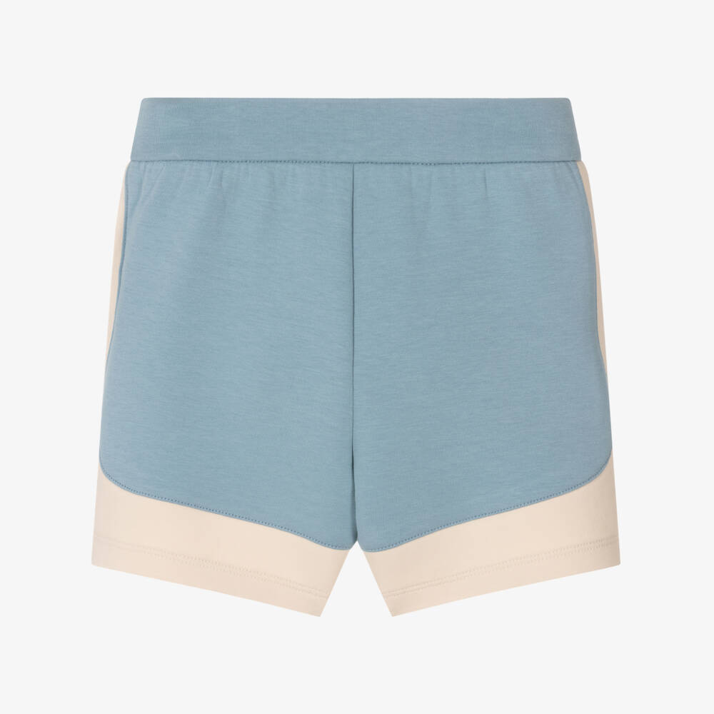 Emporio Armani-Boys Soft Blue Contrast Shorts | Childrensalon Outlet