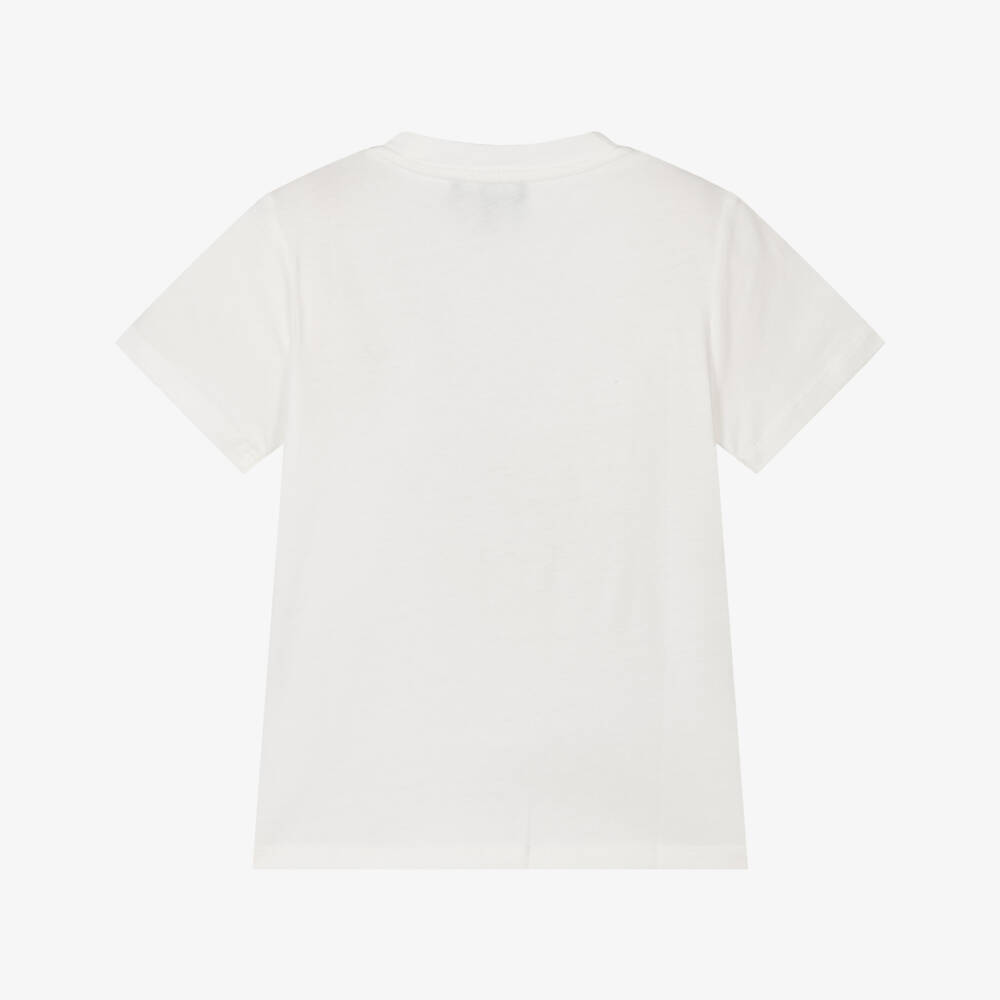 Emporio Armani-Boys Soft White Eagle Emblem Tee | Childrensalon Outlet