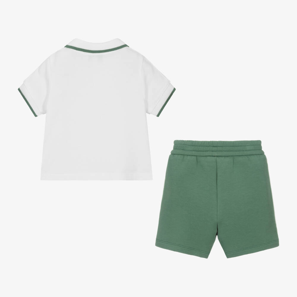 Emporio Armani-Boys Sporty Green & White Ensemble | Childrensalon Outlet