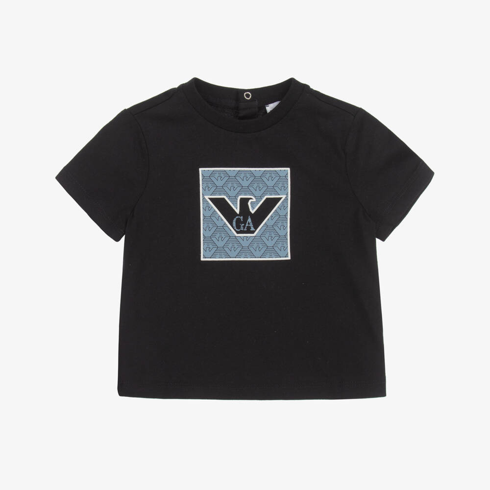 Emporio Armani-Boys Trio of Cotton Blues T-Shirts | Childrensalon Outlet