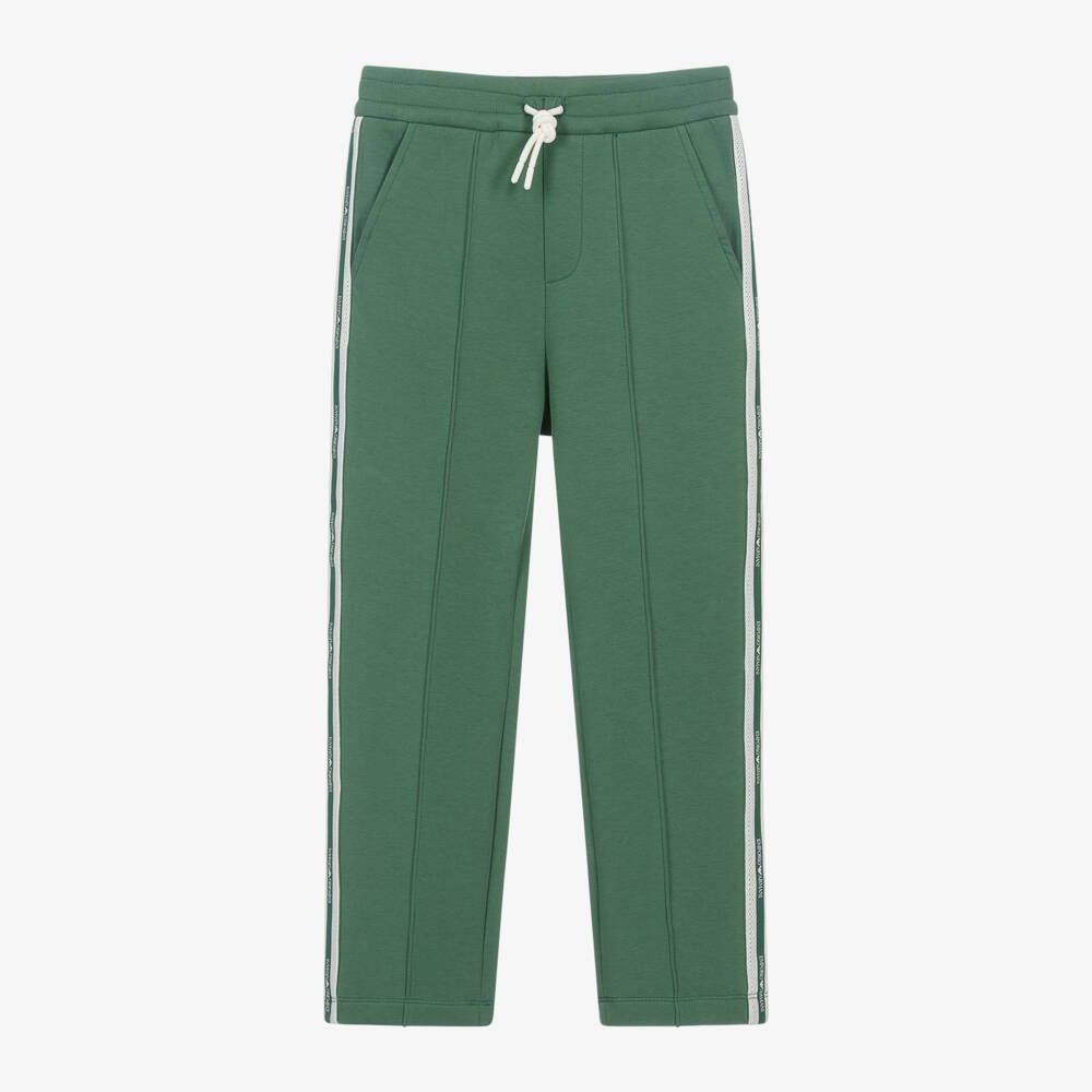 Emporio Armani-Спортивные брюки изумрудные для мальчиков | Childrensalon Outlet