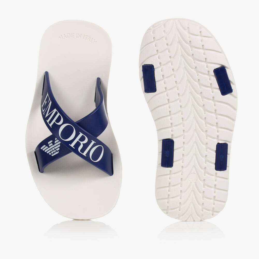 Boys armani sliders hotsell