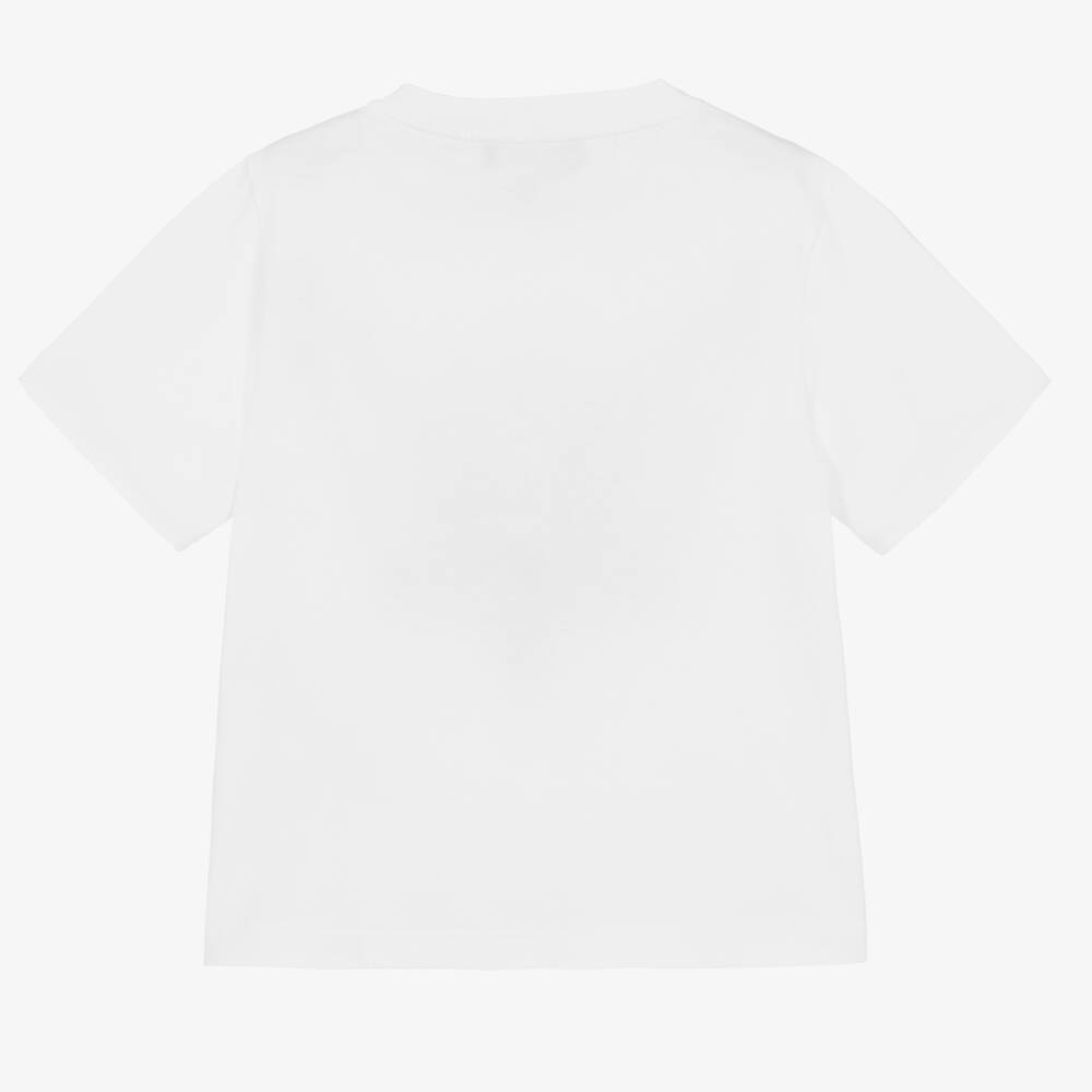 Emporio Armani-Boys White Cartoon Logo T-Shirt | Childrensalon Outlet