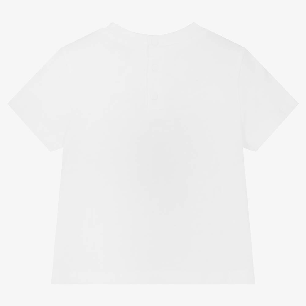 Emporio Armani-Белая хлопковая футболка | Childrensalon Outlet