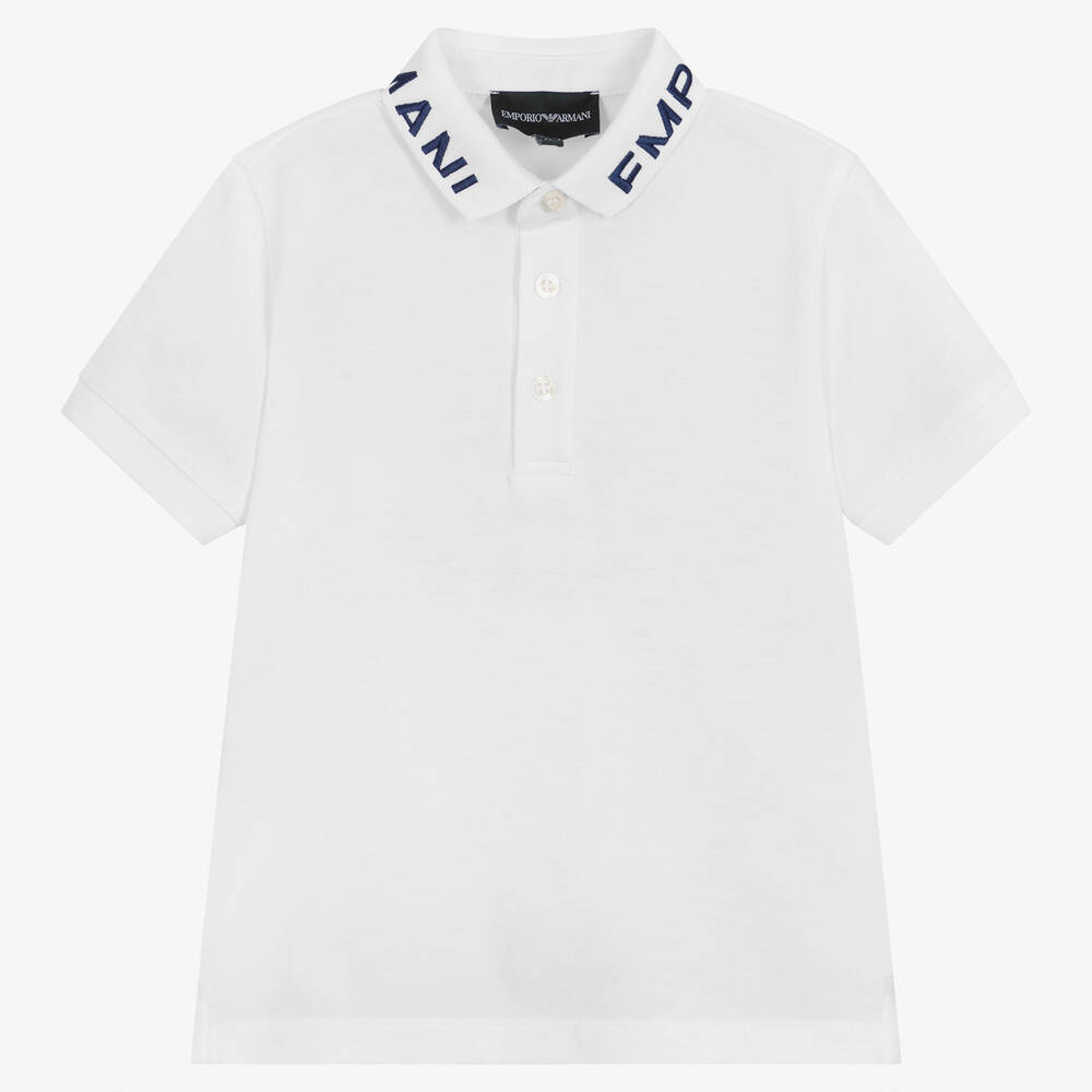 Emporio Armani - Weißes Baumwoll-Poloshirt | Childrensalon