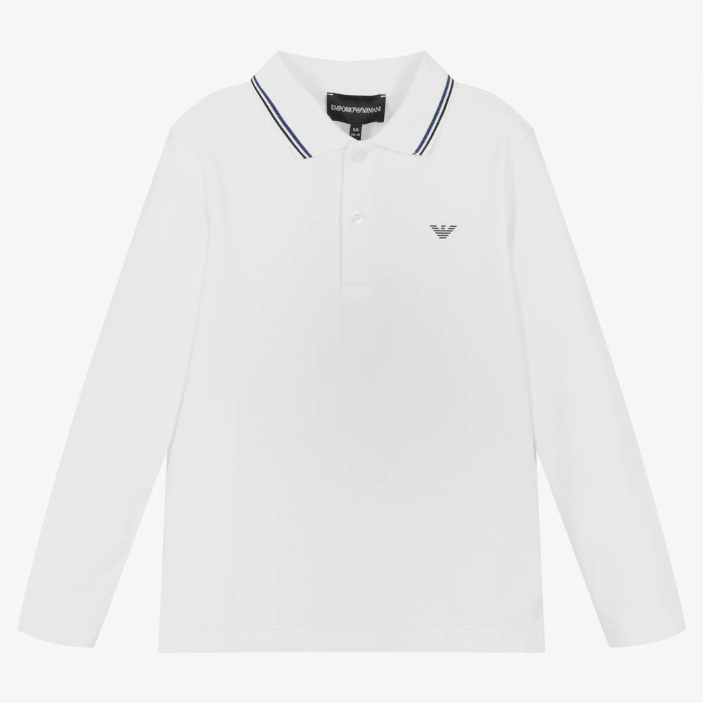 Emporio Armani - Weißes Baumwoll-Poloshirt | Childrensalon