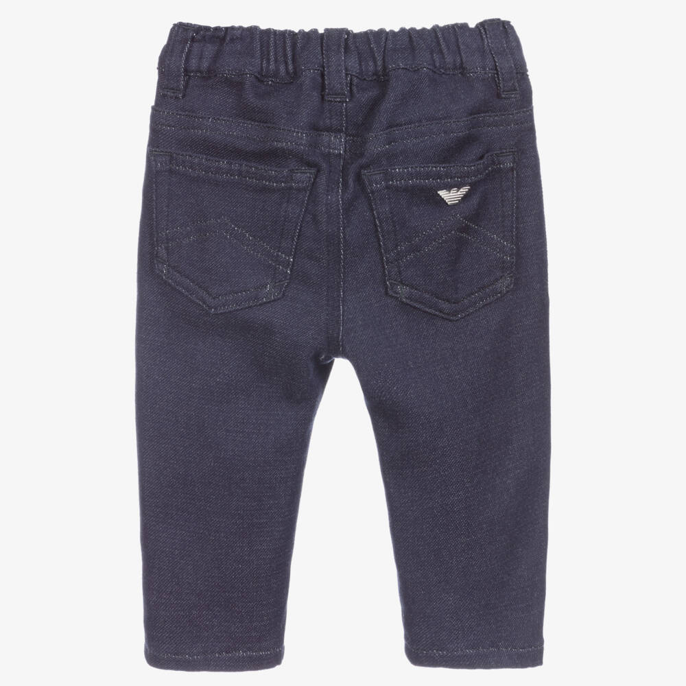 Emporio Armani-Dark Blue Cotton Jeggings | Childrensalon Outlet