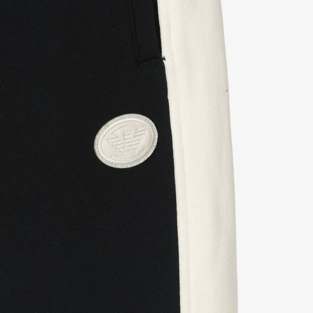 Emporio Armani-Dark Blue & Ivory Joggers | Childrensalon Outlet
