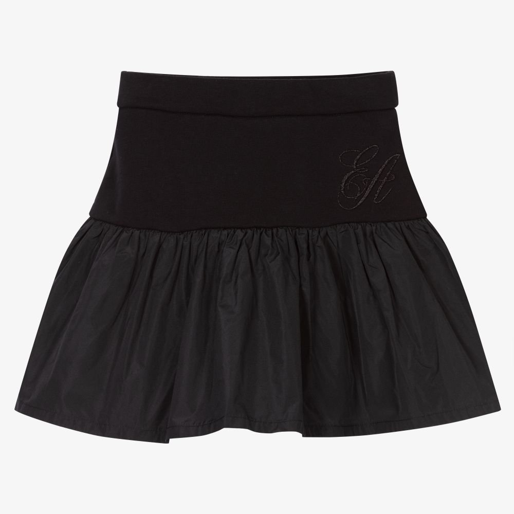 Emporio Armani - Girls Black Ruffle Skirt | Childrensalon