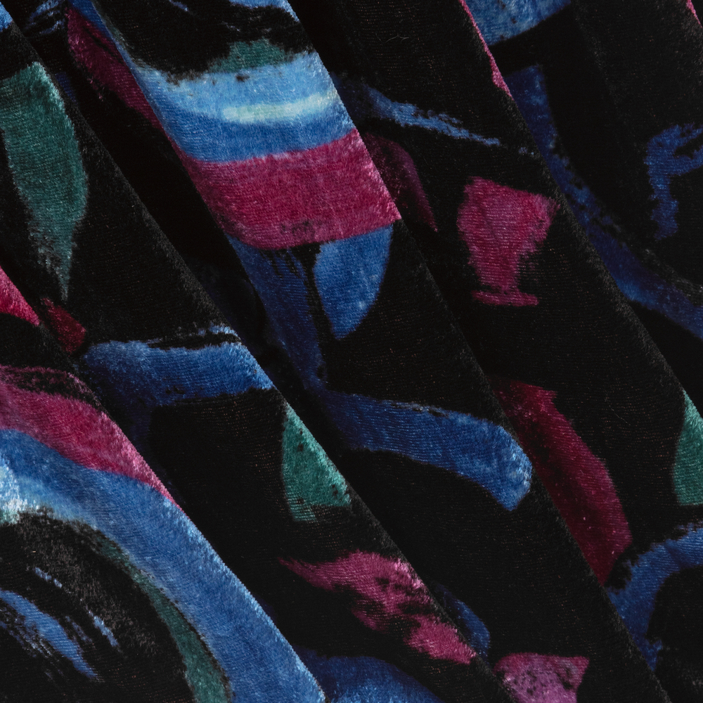 إEmporio Armani-تنورة فيسكوز قطيفة لون أسود | Childrensalon Outlet