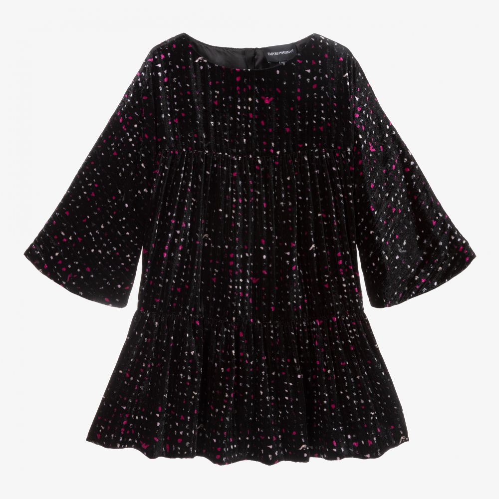 Black velvet dress for girls hotsell
