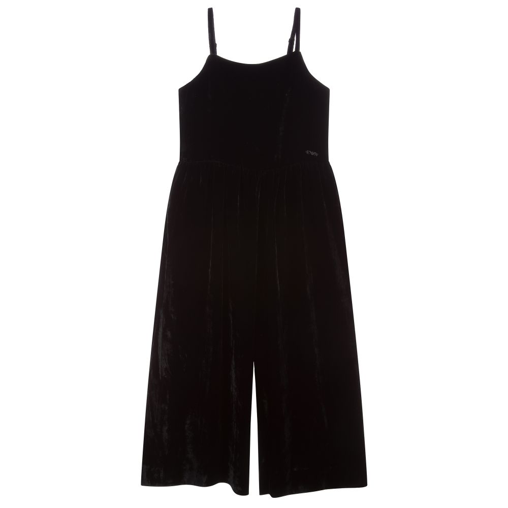 Emporio Armani - Schwarzer Jumpsuit aus Samt (M) | Childrensalon