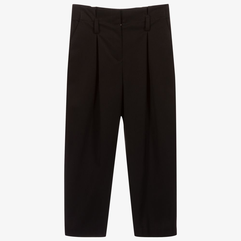 إمبوريو أرماني-بنطلون فيسكوز لون أسود للبنات | Childrensalon Outlet