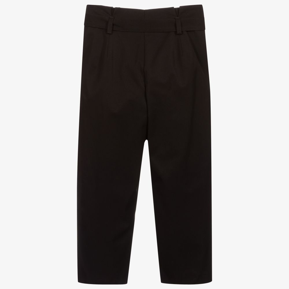 إمبوريو أرماني-بنطلون فيسكوز لون أسود للبنات | Childrensalon Outlet