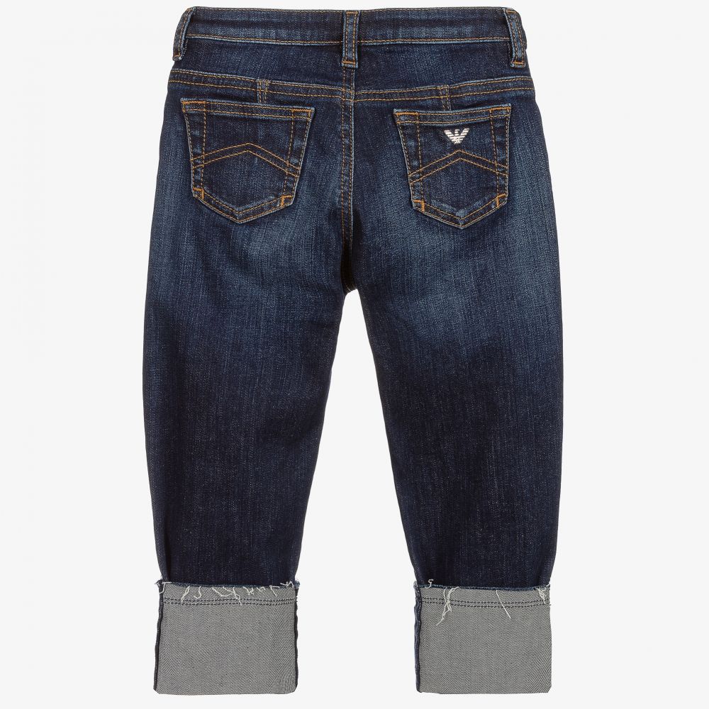Emporio Armani-Синие джинсы для девочек | Childrensalon Outlet