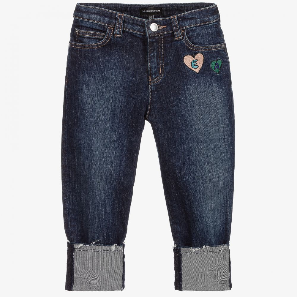 Emporio Armani - Jean bleu en denim Fille | Childrensalon