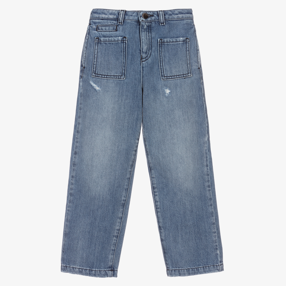 Emporio Armani - Blaue Denim-Jeans für Mädchen | Childrensalon