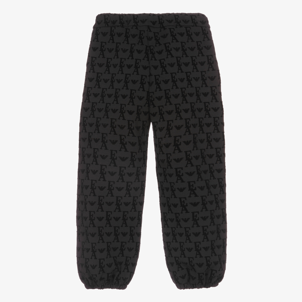 Emporio Armani-جوغرز قطن جيرسي لون كحلي للبنات | Childrensalon Outlet