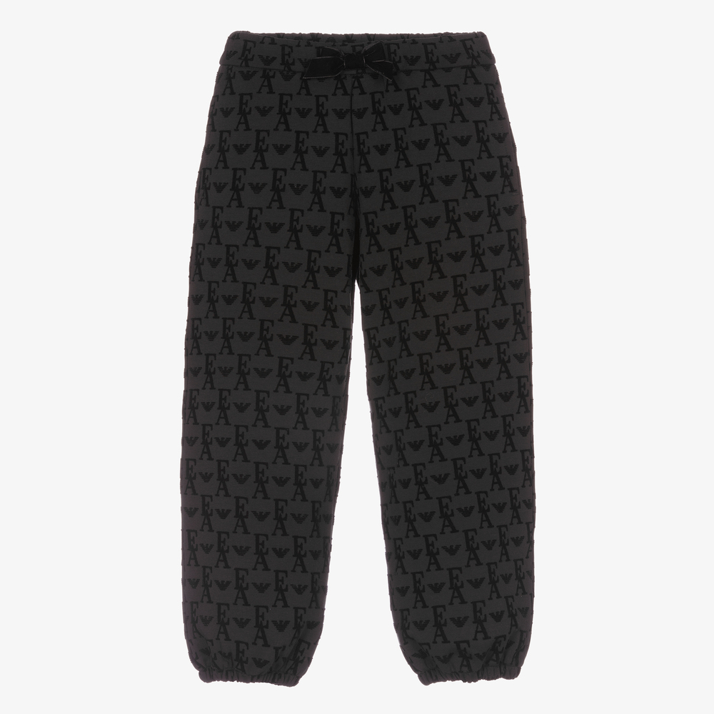 Emporio Armani-Girls Blue Eagle Logo Joggers | Childrensalon Outlet