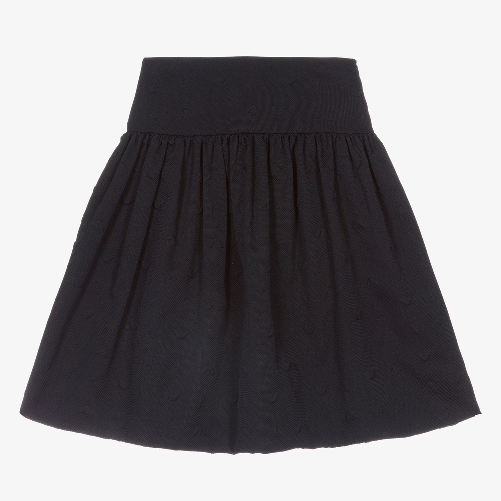 Emporio Armani - Girls Blue Eagle Logo Skirt | Childrensalon