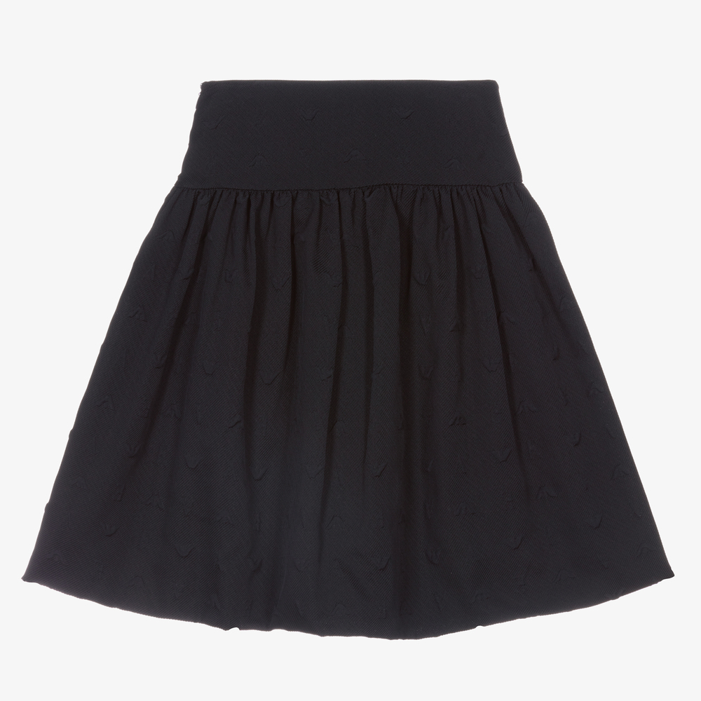 Emporio Armani-Girls Blue Eagle Logo Skirt | Childrensalon Outlet