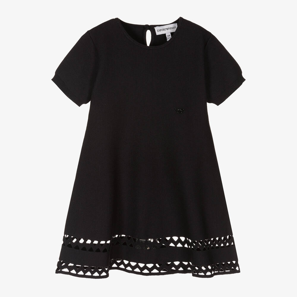 Emporio Armani - Girls Blue Milano Jersey Dress | Childrensalon