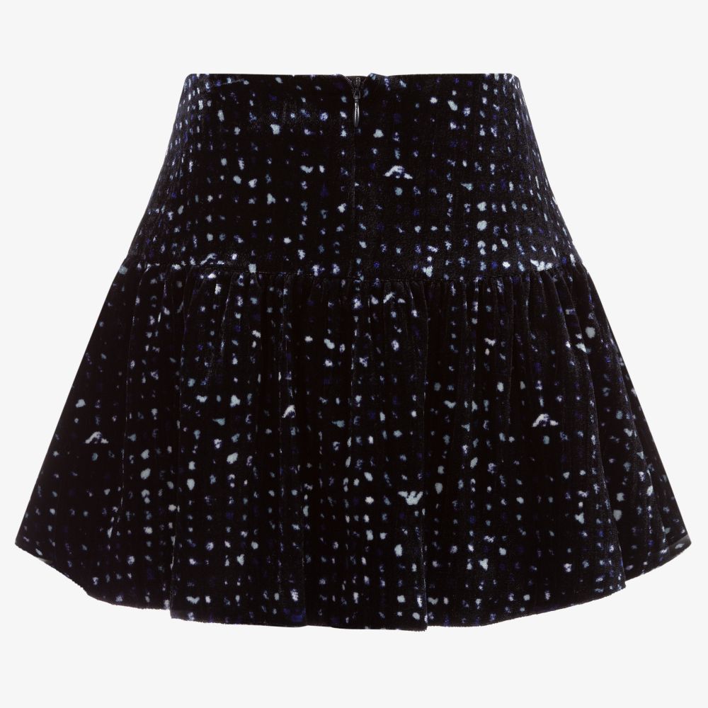 Emporio Armani-Синяя бархатная юбка для девочек | Childrensalon Outlet