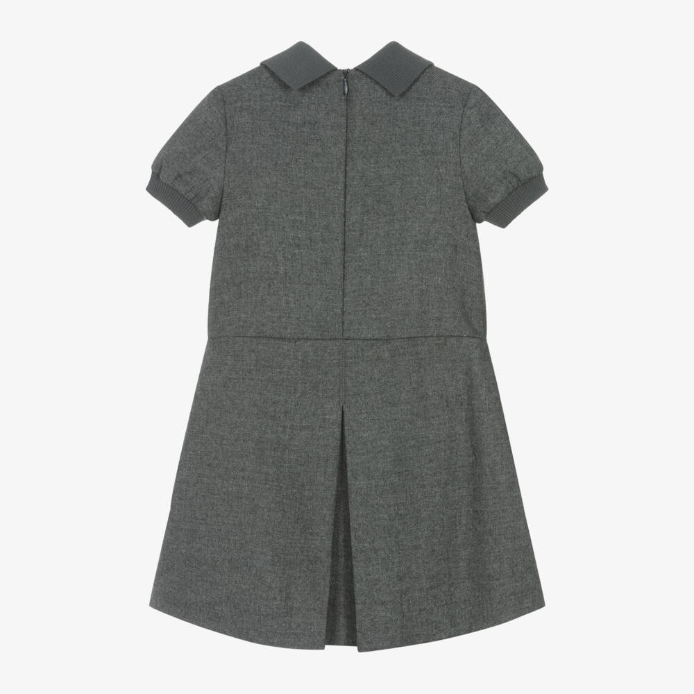 Emporio Armani-Girls Charcoal Wool Blend Dress | Childrensalon Outlet