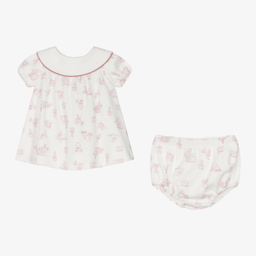 Emporio Armani-Girls' Cotton Dream Pink Dress | Childrensalon Outlet