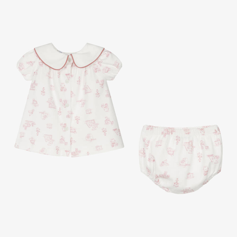 Emporio Armani-Girls' Cotton Dream Pink Dress | Childrensalon Outlet