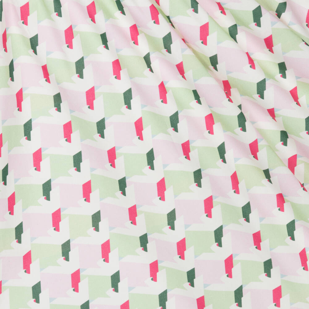 Emporio Armani-Girls Cotton Dress with Frills & Eagles | Childrensalon Outlet