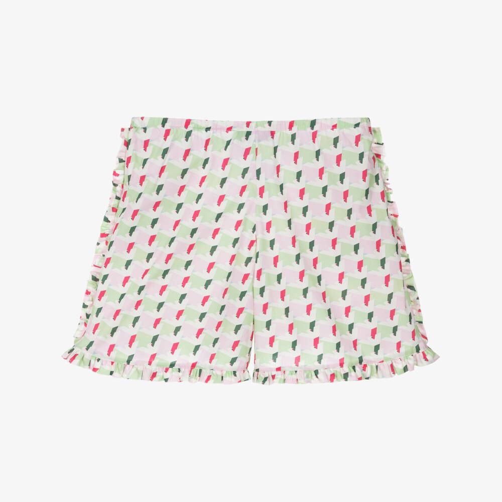 Emporio Armani-Шорты из хлопка пастельные с орлом для девочек | Childrensalon Outlet