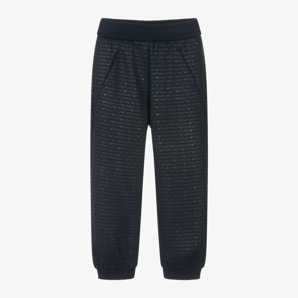 Emporio Armani-بنطلون رياضي فضفاض لون كحلي للبنات | Childrensalon Outlet