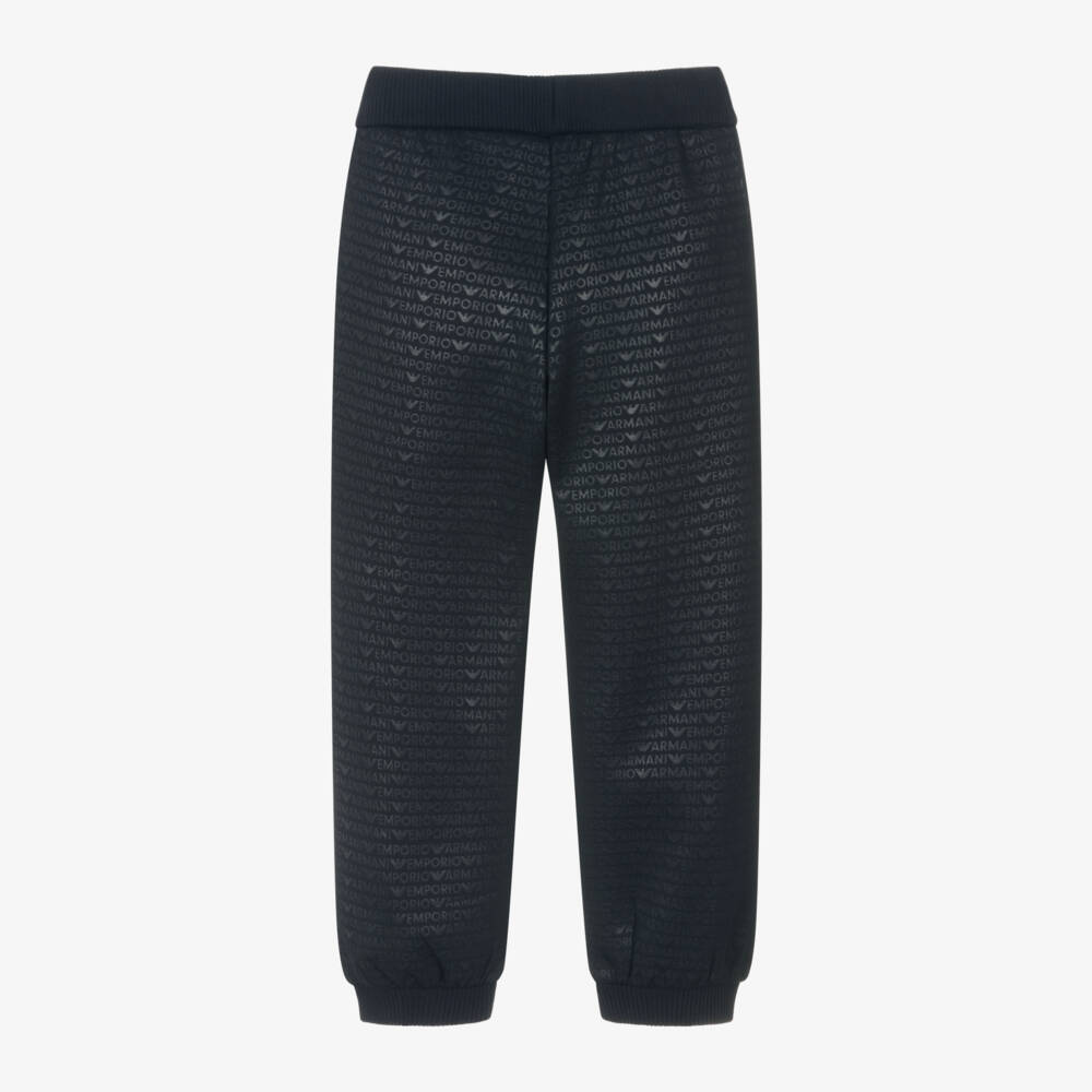 Emporio Armani-Girls Dark Blue Relaxed Joggers | Childrensalon Outlet