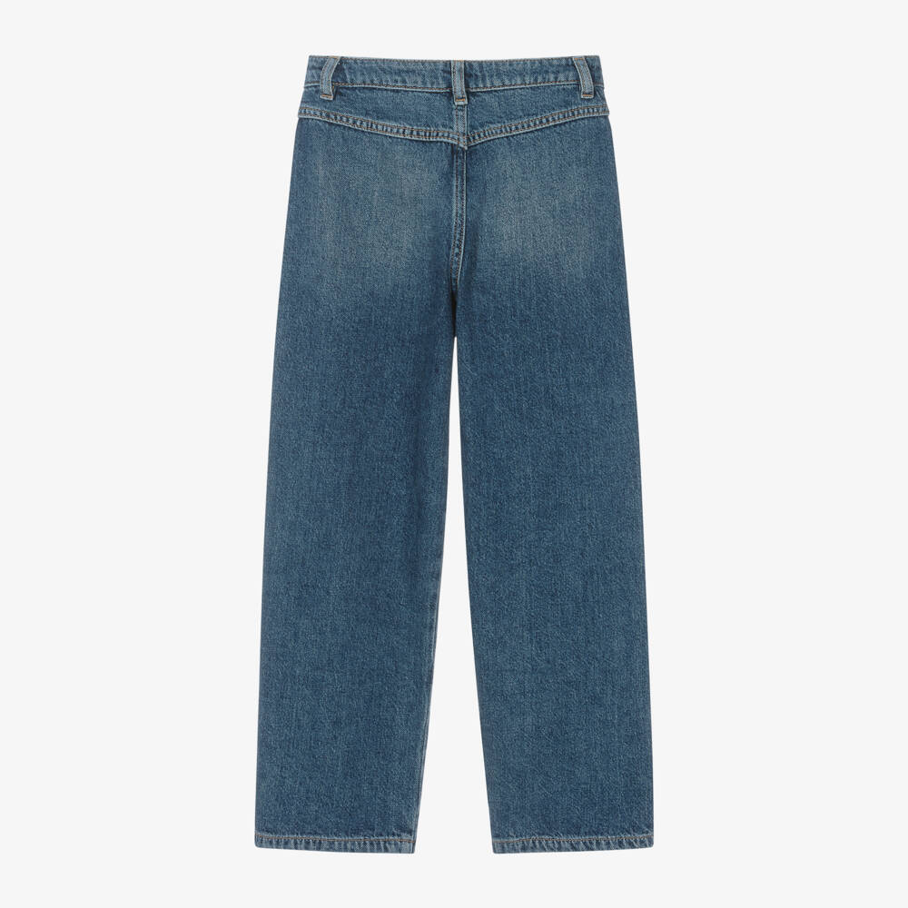 Emporio Armani-Girls Denim High-Rise Trousers | Childrensalon Outlet