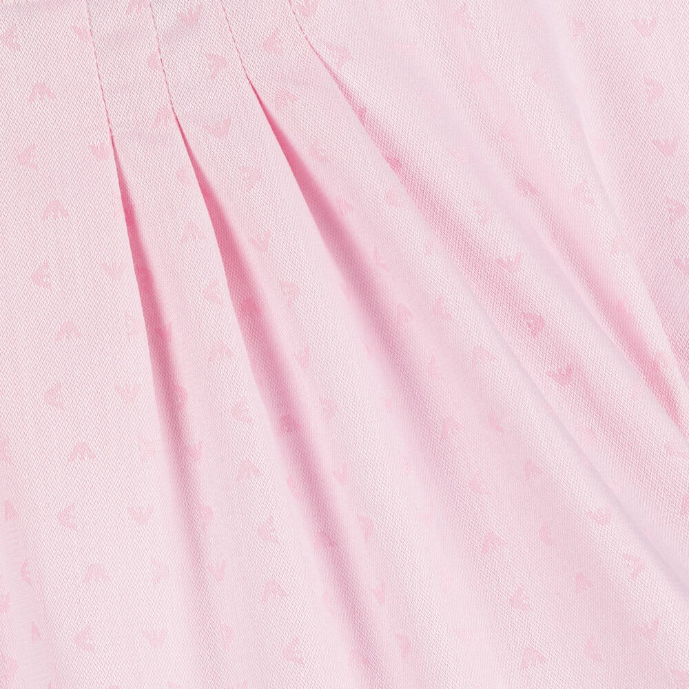Emporio Armani-Girls Eagle Emblem Pink Dress | Childrensalon Outlet
