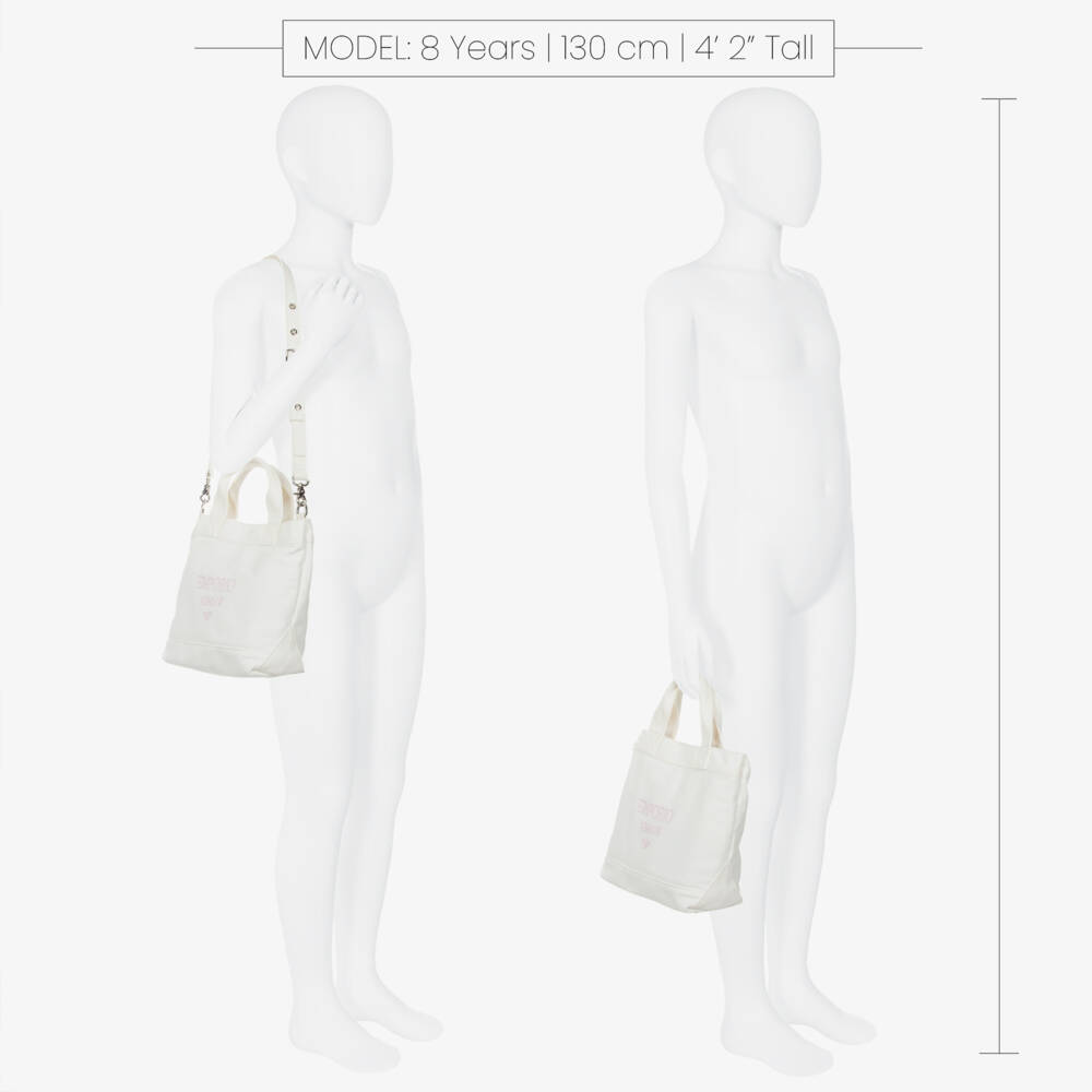 Emporio Armani-Girls Elegant White Carry-All Tote | Childrensalon Outlet