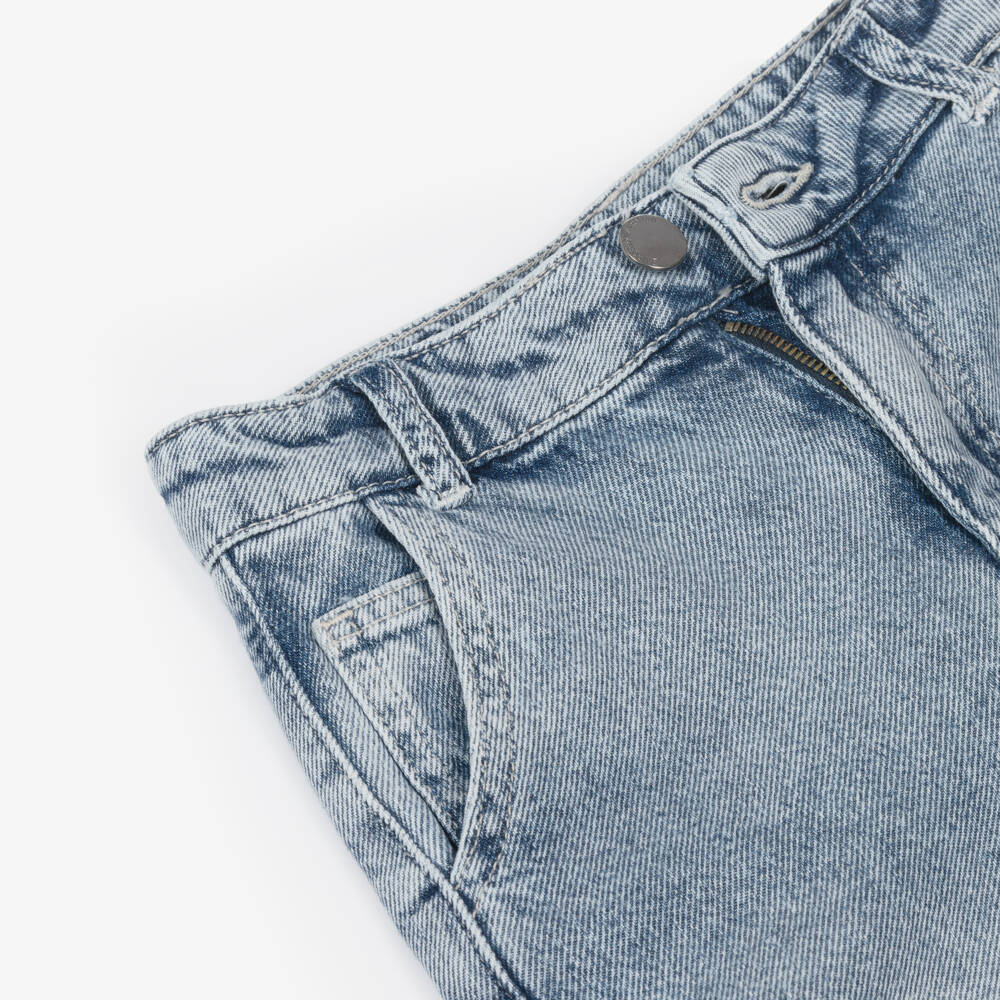 Emporio Armani-Girls Flared Blue Denim Trousers | Childrensalon Outlet