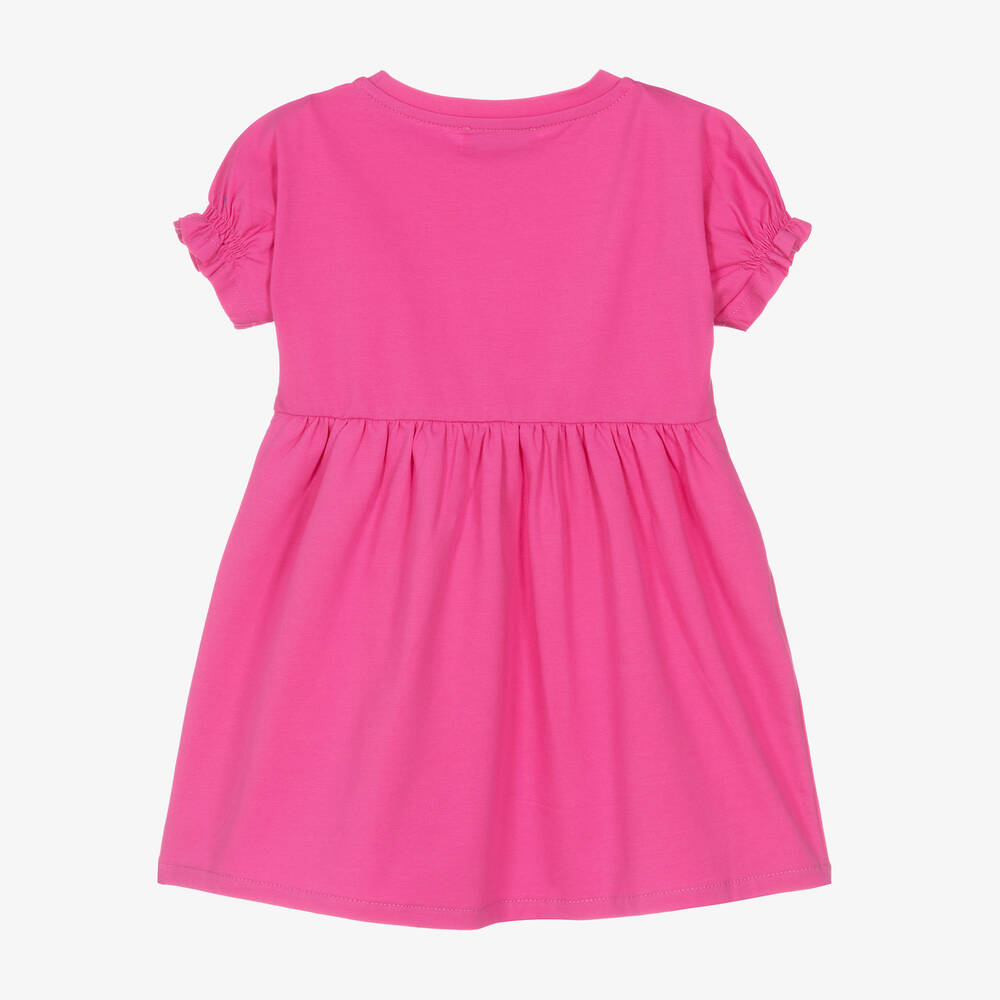 Emporio Armani-Хлопковое платье цвета фуксии | Childrensalon Outlet