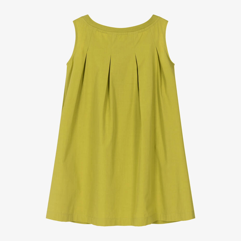 Emporio Armani-Girls Green Cotton  Dress | Childrensalon Outlet