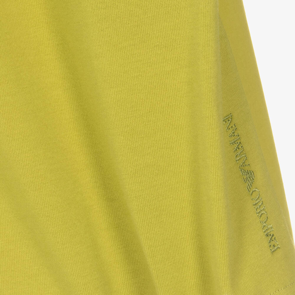 Emporio Armani-Girls Green Cotton  Dress | Childrensalon Outlet