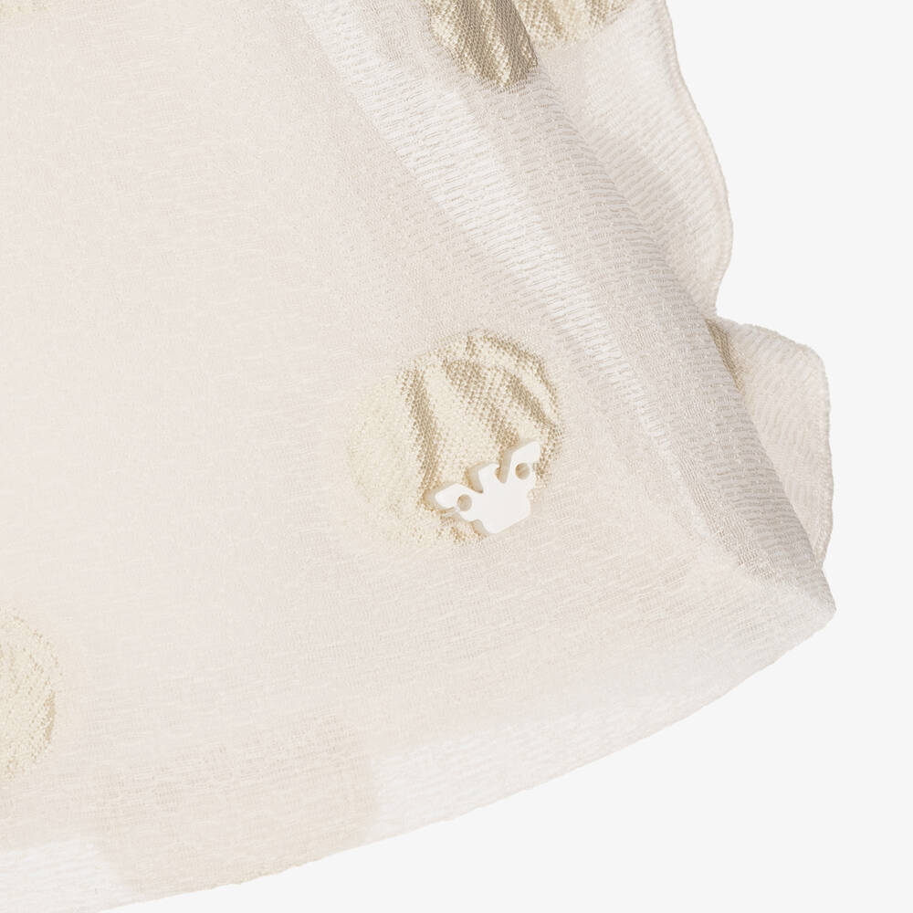 Emporio Armani-فستان أطفال بناتي منقط لون عاجي | Childrensalon Outlet