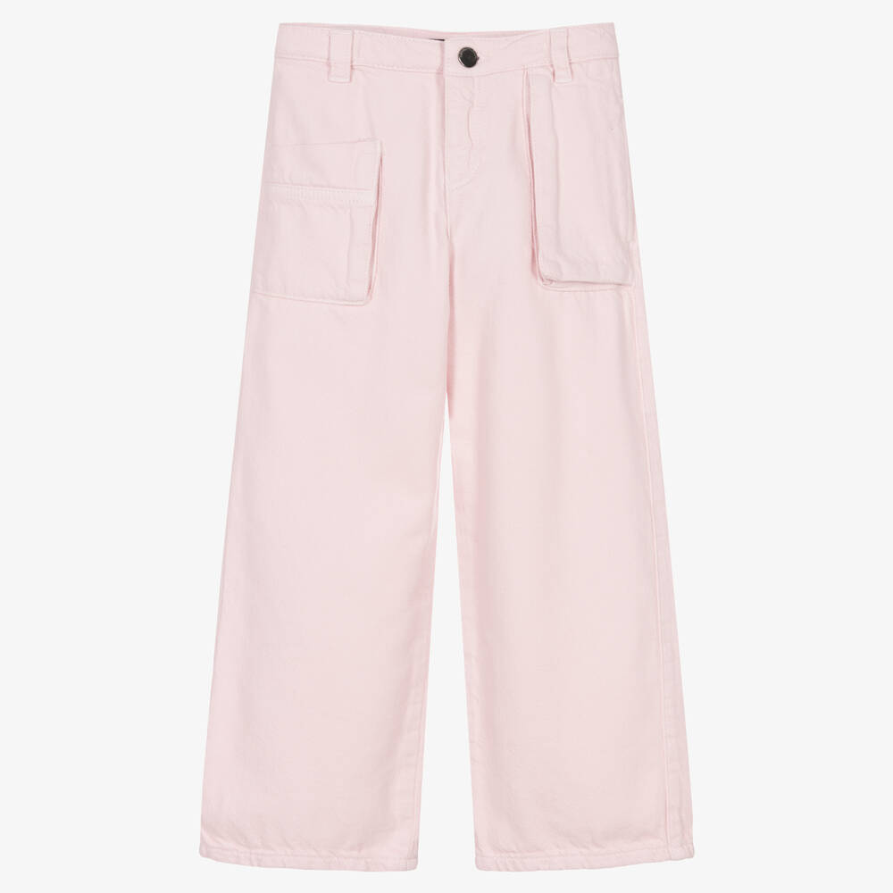Emporio Armani Pantalon large rose clair a poches Childrensalon Outlet