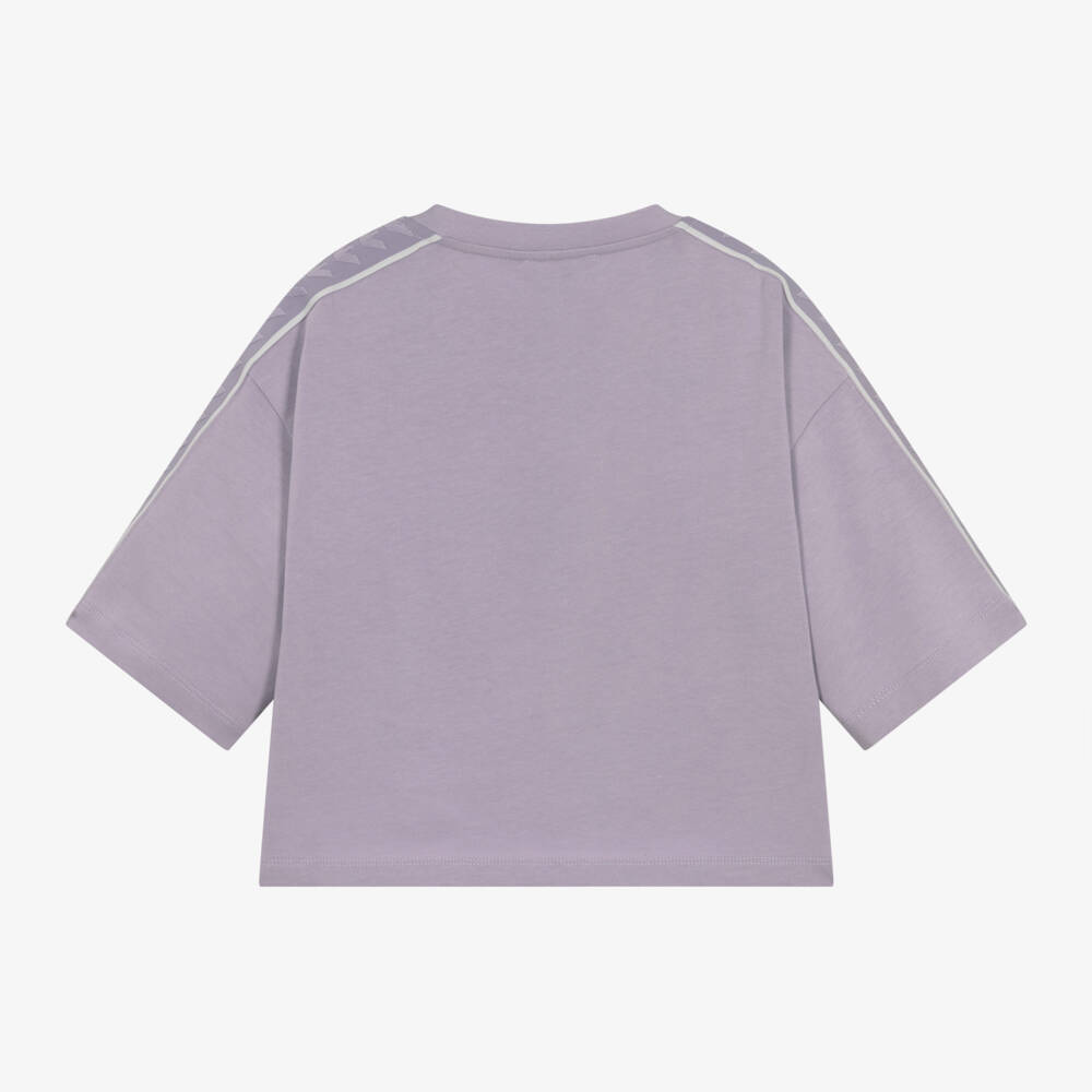 Emporio Armani-Girls Lilac Cotton Top | Childrensalon Outlet