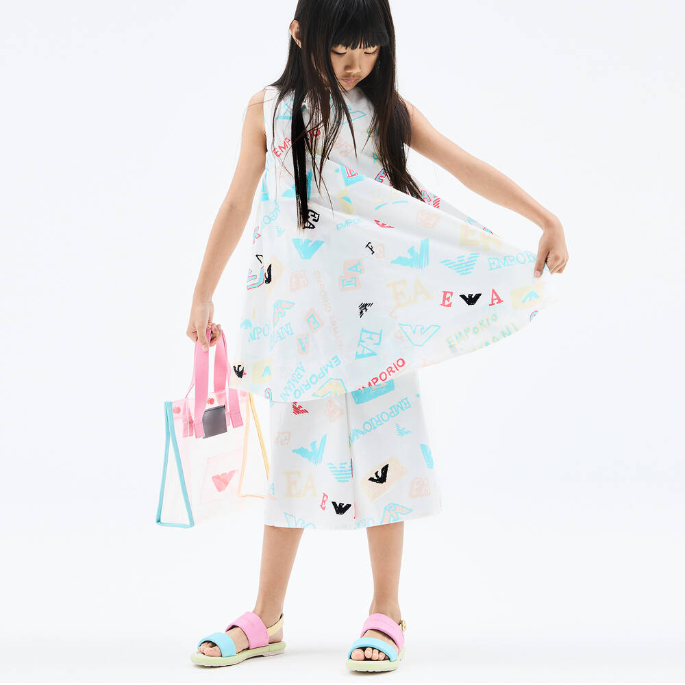 Emporio Armani-Girls Multicoloured Leather Sandals | Childrensalon Outlet