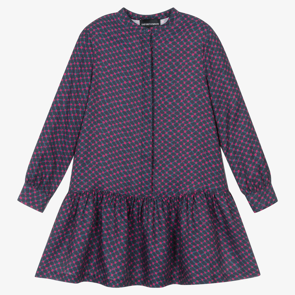 Emporio Armani - Kleid in Navyblau und Pink | Childrensalon