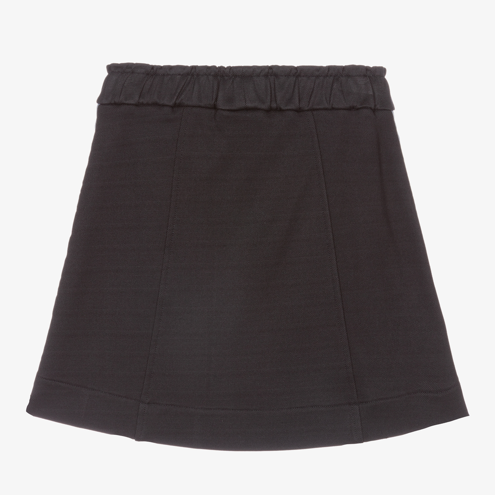 Emporio Armani-Girls Navy Blue Piqué Skirt | Childrensalon Outlet