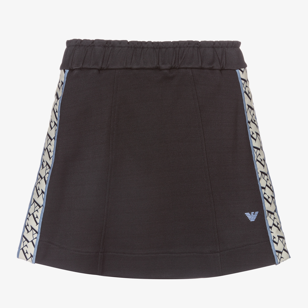 Emporio Armani - Girls Navy Blue Piqué Skirt | Childrensalon