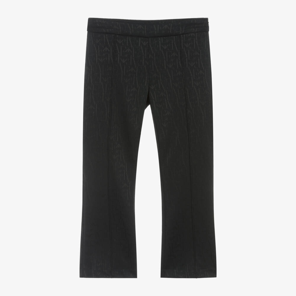 Emporio Armani-Girls Navy Jacquard Pattern Trousers | Childrensalon Outlet